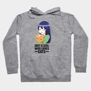 Funny Cat Lover, Girl who Loves Cats Hoodie